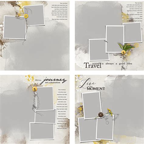 digital scrapbooking art page template