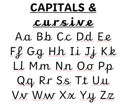 Cursive Alphabet Uppercase And Lowercase Letters