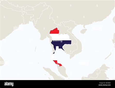 Thailand Asia Map