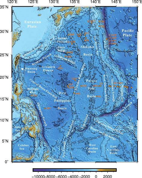 Sketch geological map of the Philippine Sea Plate and adjacent areas.... | Download Scientific ...