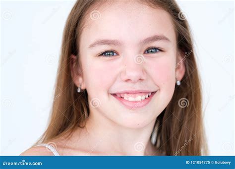 Emotion Happy Delighted Smiling Child Girl Mood Stock Image - Image of portrait, expressive ...