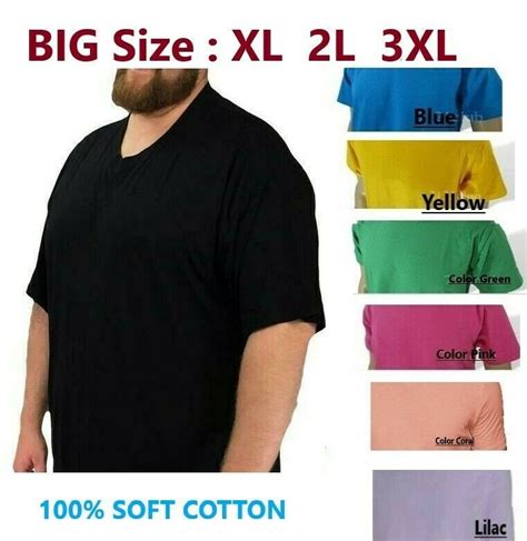 3XL 2XL XL Premium Cotton T-Shirt Men's V-Neck-Luxury for | Etsy