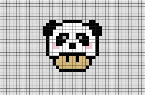 Minecraft Panda Pixel Art Grid