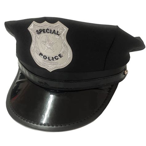 BYDOT Uniform Military Hat with Badge Police Cap Octagonal Hat Costumes ...