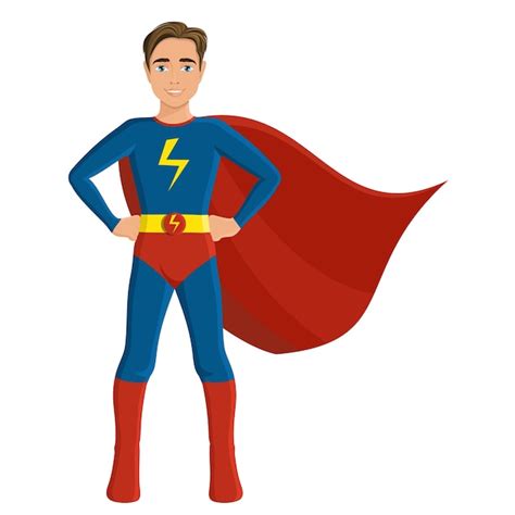 Free Vector | Boy in superhero costume full length portrait isolated on white background vector ...