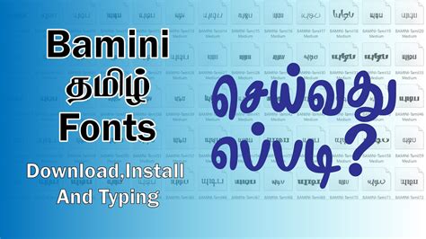 Bamini tamil font install - securitylasopa