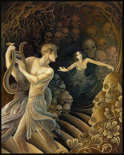 Orpheus and Eurydice Greek Mythology Macabre Art 11x14 Fine Art Print ...