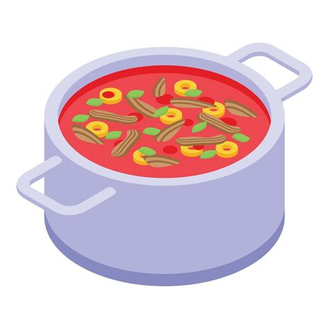 Sea food soup icon isometric vector. Dinner meal 15115780 Vector Art at Vecteezy