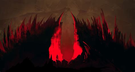 "The Gate of Hell" concept art by Volkan Tüm | volkantum.com Landscape ...