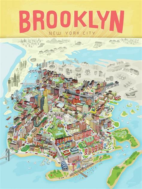 Sponsored: Last Chance to Win a Brooklyn Poster! | Illustrated map, Nyc ...