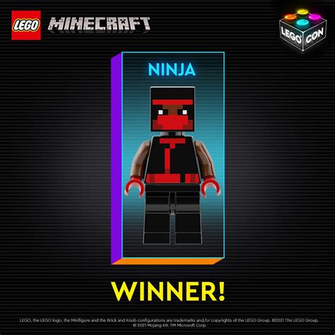 LEGO Con Minecraft Ninja Character Skin: Winner for 2022 LEGO Minecraft Set - Toys N Bricks