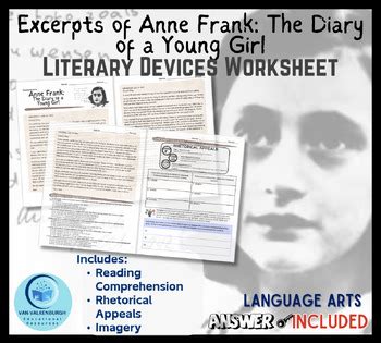 Anne Frank Diary Excerpts: Reading Comprehension & Literary Analysis