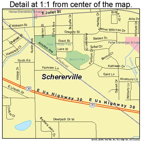 Schererville Indiana Street Map 1868220