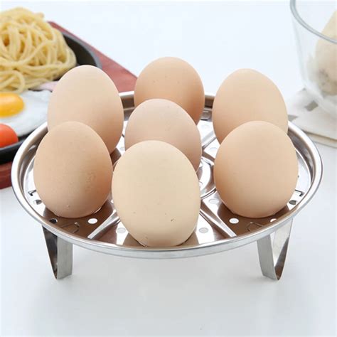 Stainless Steel 7 Holes Egg Steamer Rack Egg Holder Boiled Egg Holder ...