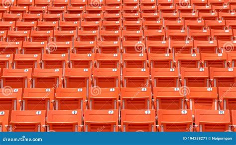 Stadium Seat Rows in Sports Arena for Football or Soccer Game, Public ...