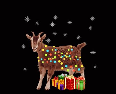 Goat Christmas Lights T-shirt Funny Goat Pajamas - Buy t-shirt designs