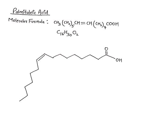 [Solved] What is the line structure for Palmitoleic acid | Course Hero