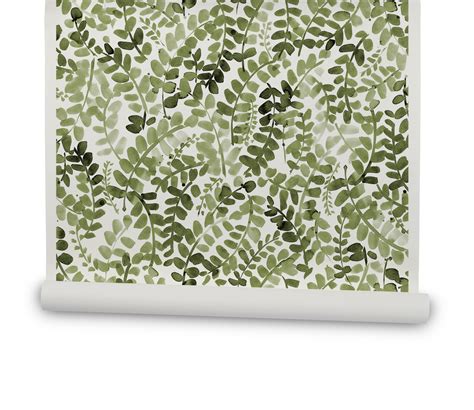 Leafy Vines Wallpaper in Green