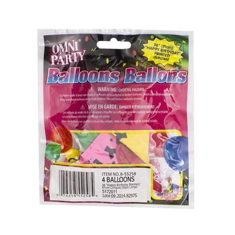 Happy Birthday 36" Balloons - 4 pack