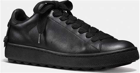 Coach Leather C101 Low Top Sneaker in Black for Men | Lyst