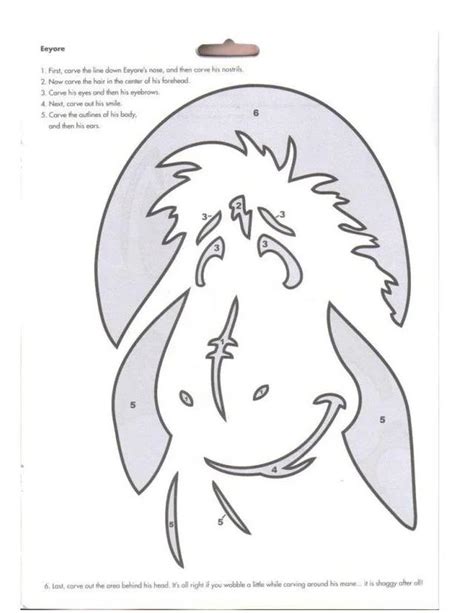 Winnie the Pooh: Eeyore (Free Pumpkin Stencil - Pumpkin Pattern - Pumpkin Template - Jack-o ...