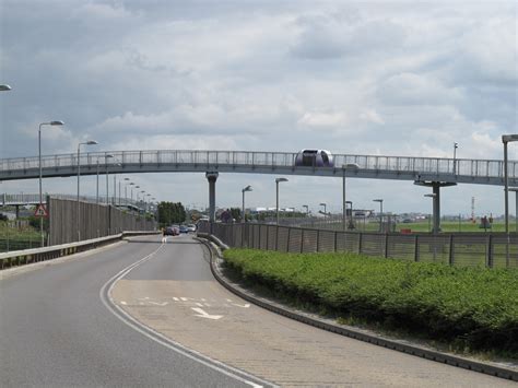 Heathrow T5 parking pod crosses above... © David Hawgood :: Geograph ...