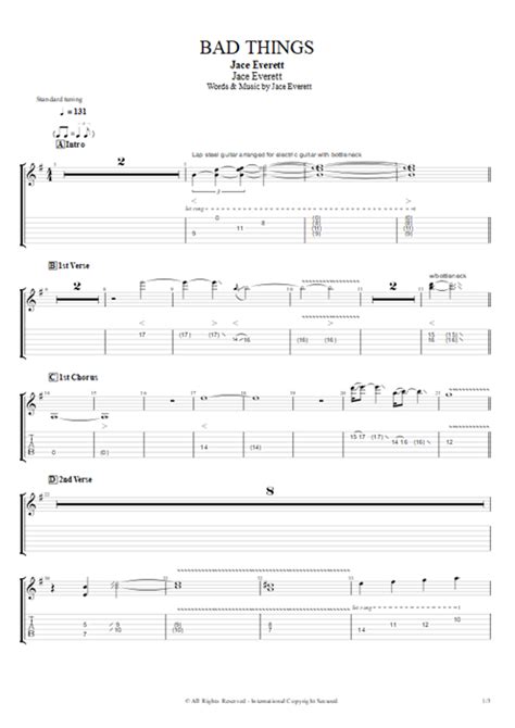 Bad Things Tab by Jace Everett (Guitar Pro) - Full Score | mySongBook