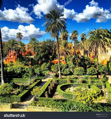 Alcazar Of Seville, Gardens Stock Photo 371661133 : Shutterstock