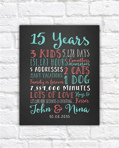 15 Year Wedding Anniversary Ideas