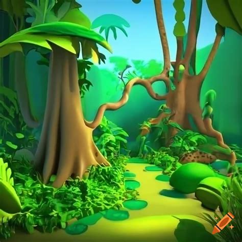 3d cartoon jungle