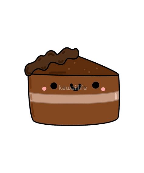 "Kawaii Chocolate Cake" by kawaiilife | Redbubble | Cute cartoon ...