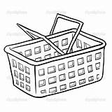 Grocery Basket Coloring Page Pages sketch template
