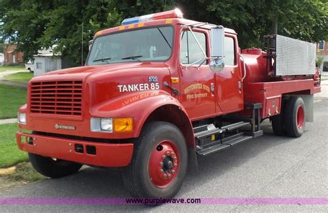 1997 International 4700 Crew Cab tanker fire truck in Whitewater, KS | Item K3178 sold | Purple Wave