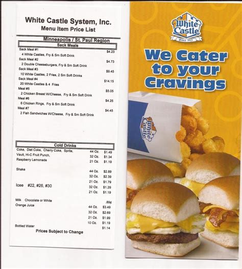 White Castle Menu Farrell's Ice Cream, Ice Cream Parlor, White Castle Menu, Shakeys Pizza ...