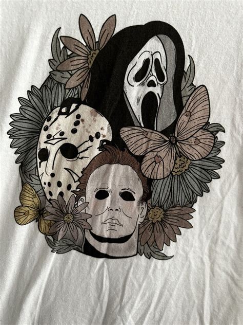 Halloween Horror movie Villains Floral comfort colors… - Gem