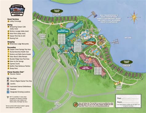 Disney's Wilderness Lodge Resort Map - Theme Park Professor