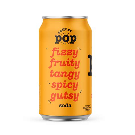 Culture Pop Probiotic Soda, Orange Mango Flavor, Vegan, Non-GMO, 12 fl ...