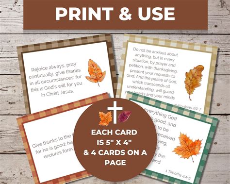 Thanksgiving Scripture Cards, Thanksgiving Bible Verses, Gratitude Cards Printable, Thanksgiving ...