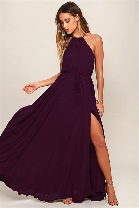 Essence of Style Plum Purple Maxi Dress | Purple maxi dress, Burgundy maxi dress, Plum ...