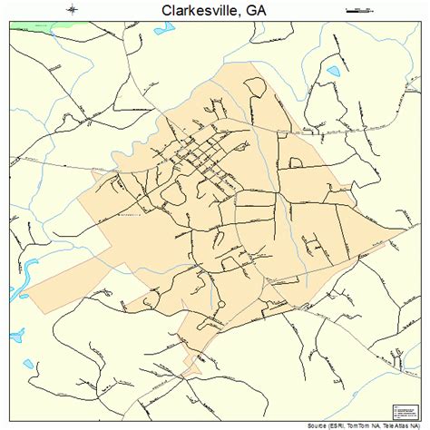 Clarkesville Georgia Street Map 1316460