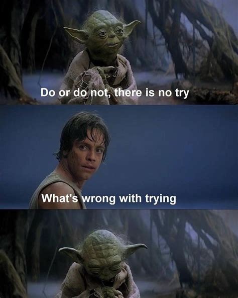 😂 Do or do not, there is no try! 👉 Swipe left! • • • #yoda #jedi # ...