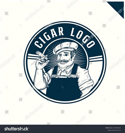 Vintage Cigar Logo Illustrated Template Focus Stock Vector (Royalty ...