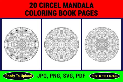 20 Circle Mandala Coloring Pages Graphic by Mehedi Hassan · Creative ...