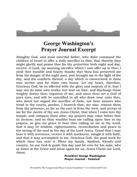 washington's prayer | George Washington's Prayer Journal Excerpt | George washington, Prayers ...