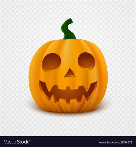 Realistic halloween pumpkin Royalty Free Vector Image