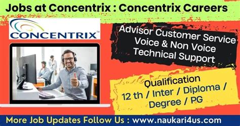 CONCENTRIX CAREERS JOBS : JOBS AT CONCENTRIX ADVISOR CUSTOMER SERVICE VOICE & NON VOICE ...