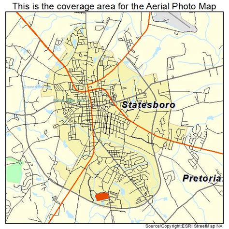 Aerial Photography Map of Statesboro, GA Georgia