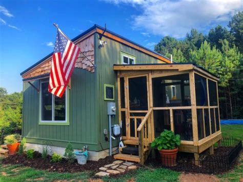 Tiny Cottage on Foundation with Screened-in Porch, Outdoor Shower, and ...