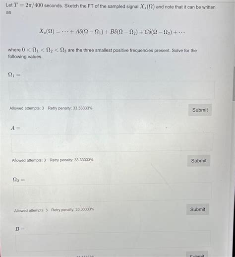 Solved Consider sampling a continuous-time signal | Chegg.com