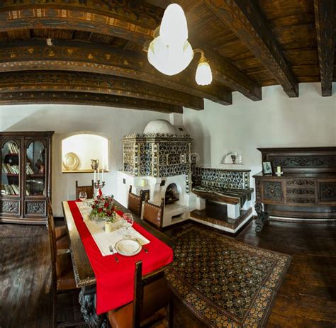 Interior of Medieval Castle of Earl Vlad Dracula in Bran. Editorial Image - Image of castle ...